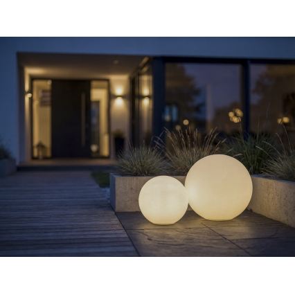 Buitenlamp STONO 1xE27/20W/230V Ø 40 cm IP65 wit