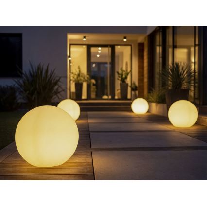 Buitenlamp STONO 1xE27/20W/230V Ø 40 cm IP65 wit