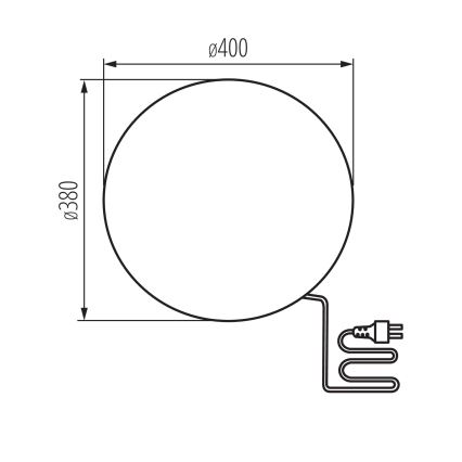 Buitenlamp STONO 1xE27/20W/230V Ø 40 cm IP65 wit