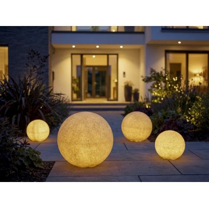 Buitenlamp STONO 1xE27/20W/230V Ø 30 cm IP65 beige
