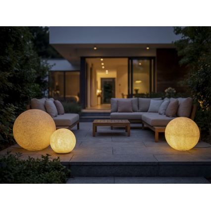 Buitenlamp STONO 1xE27/20W/230V Ø 30 cm IP65 beige
