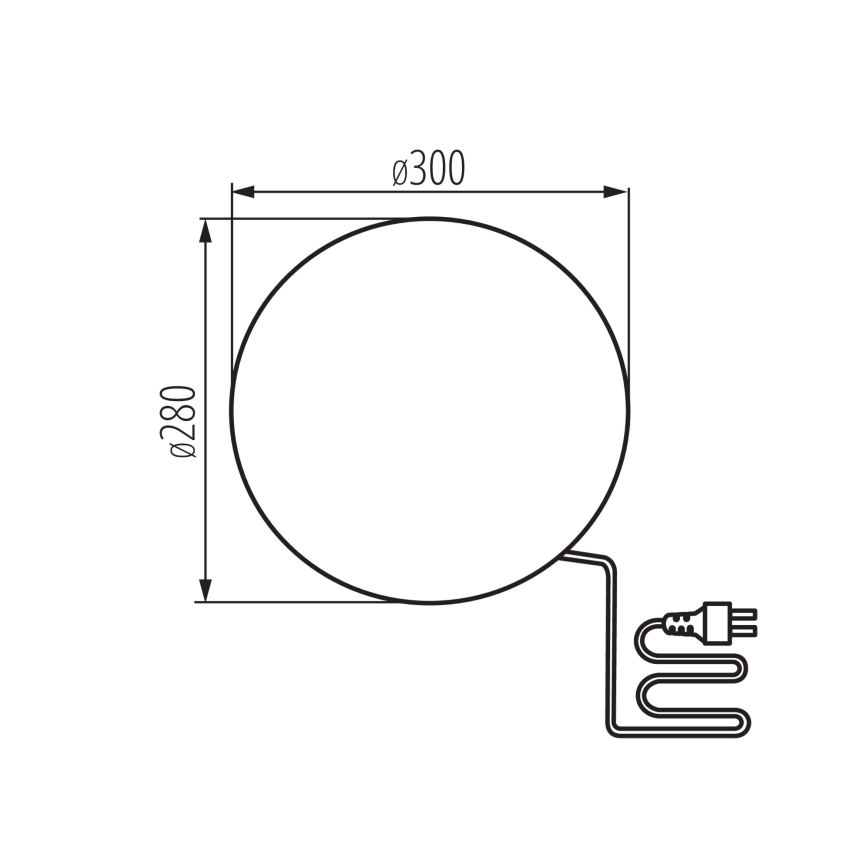 Buitenlamp STONO 1xE27/20W/230V Ø 30 cm IP65 beige