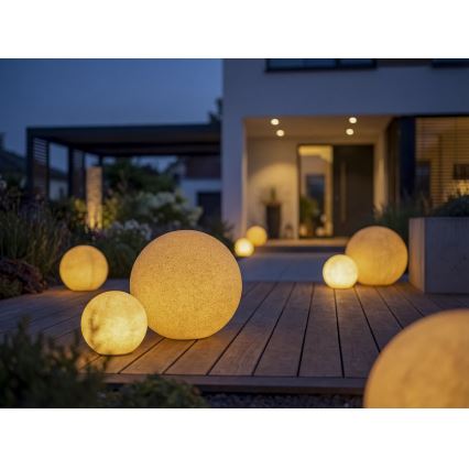 Buitenlamp STONO 1x E27/20W/230V Ø 40 cm IP65 beige