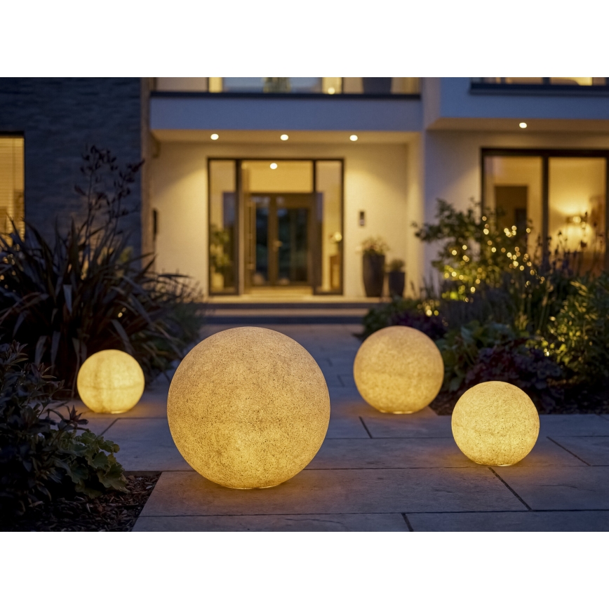 Buitenlamp STONO 1x E27/20W/230V Ø 40 cm IP65 beige