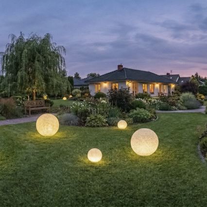 Buitenlamp STONO 1xE27/20W/230V diam. 50 cm IP65 beige