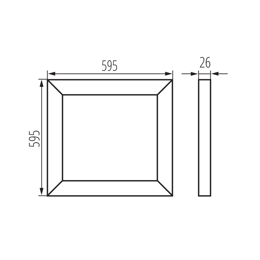 LED inbouwframe voor systeemplafond AVAR LED/32W/230V 3000/4000/6000K 60x60 cm UGR19