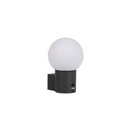 Buitenwandlamp met bewegings- en schemersensor STONO 1xE27/15W/230V IP65 antraciet