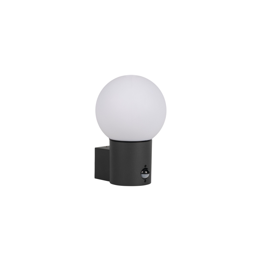 Buitenwandlamp met bewegings- en schemersensor STONO 1xE27/15W/230V IP65 antraciet