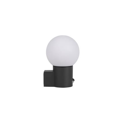 Buitenwandlamp met bewegings- en schemersensor STONO 1xE27/15W/230V IP65 antraciet