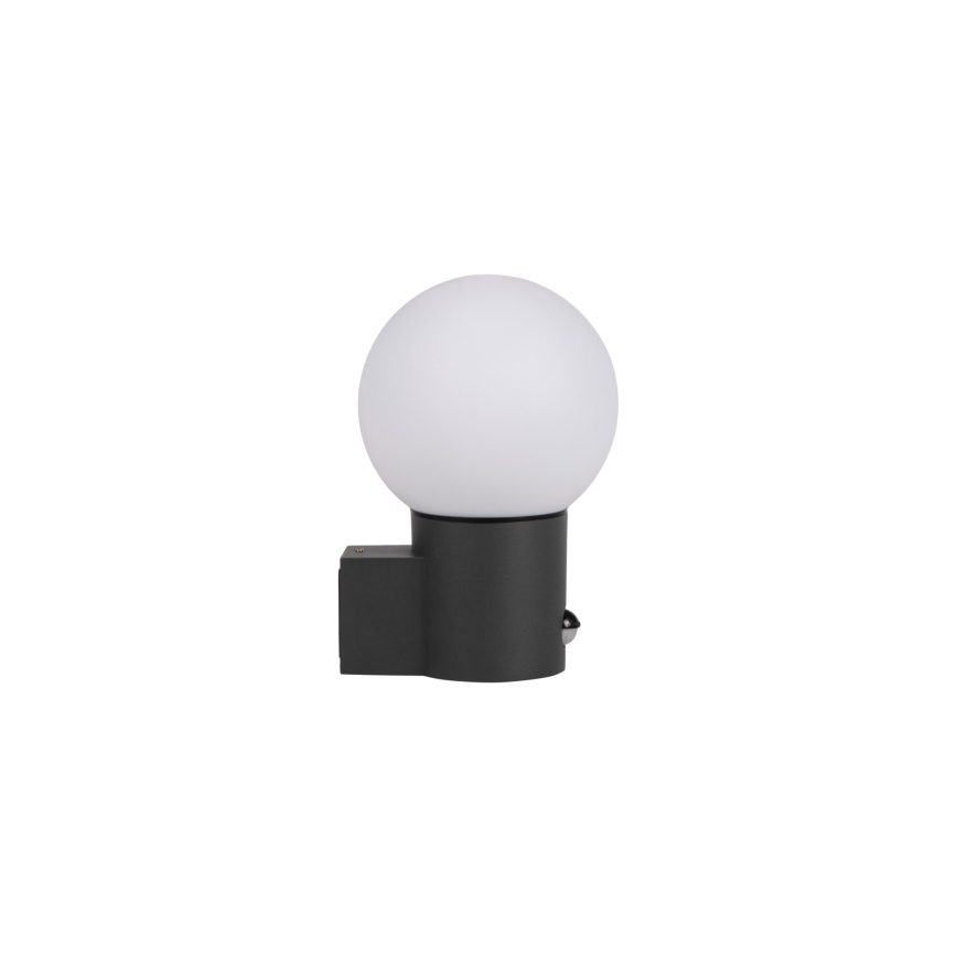 Buitenwandlamp met bewegings- en schemersensor STONO 1xE27/15W/230V IP65 antraciet