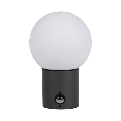 Buitenwandlamp met bewegings- en schemersensor STONO 1xE27/15W/230V IP65 antraciet