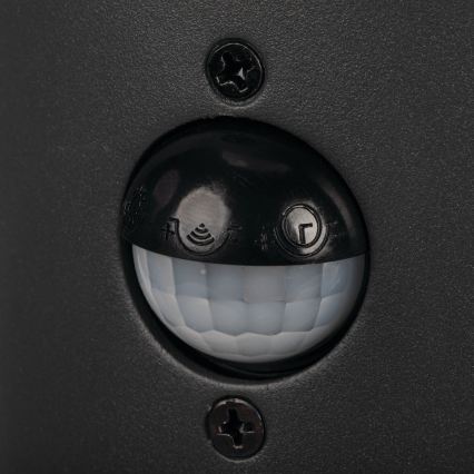 Buitenwandlamp met bewegings- en schemersensor STONO 1xE27/15W/230V IP65 antraciet