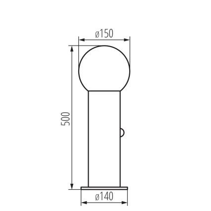 Buitenlamp met bewegings- en schemersensor STONO 1xE27/15W/230V 50 cm IP65 antraciet