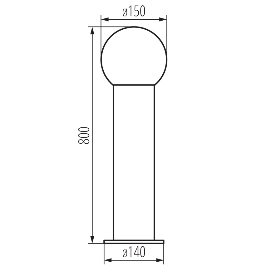 Buitenlamp STONO 1xE27/15W/230V 80 cm IP65 antraciet