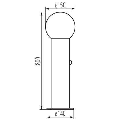 Buitenlamp met bewegings- en schemersensor STONO 1xE27/15W/230V 80 cm IP65 antraciet