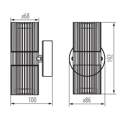 Buitenwandspot RADILO 2xGU10/11W/230V IP44 zwart