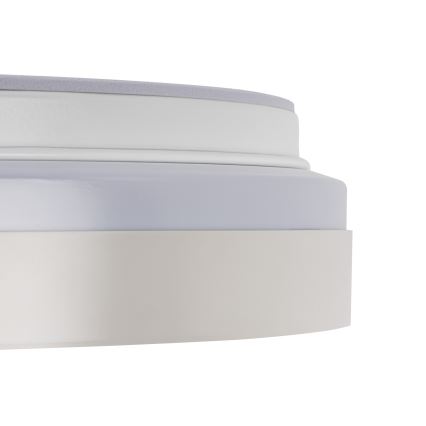 LED dimbare plafondlamp LIXAN LED/47W/230V 3000-6500K Ø 38,6 cm wit/zilver + afstandsbediening