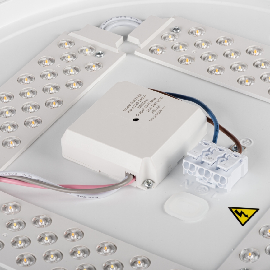 LED dimbaar plafondlamp LIXAN LED/47W/230V 3000-6500K Ø 38,6 cm wit/zwart + afstandsbediening