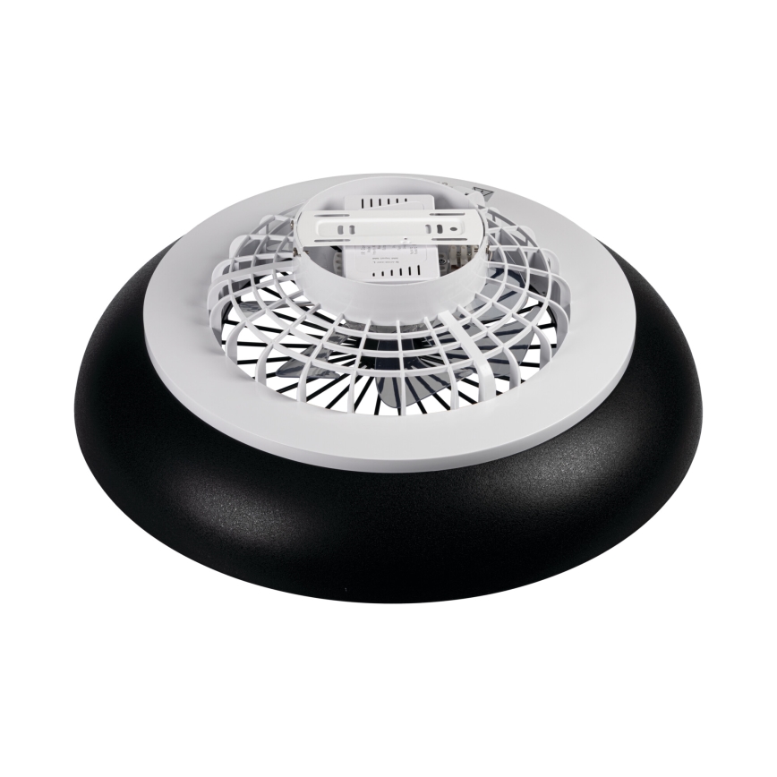 LED RGBW dimbare plafondlamp met ventilator PLAVE PAN LED/48W/230V 3000-6500K Ø 60 cm zwart + afstandsbediening