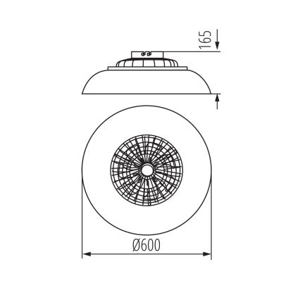 LED RGBW dimbare plafondlamp met ventilator PLAVE PAN LED/48W/230V 3000-6500K Ø 60 cm zwart + afstandsbediening