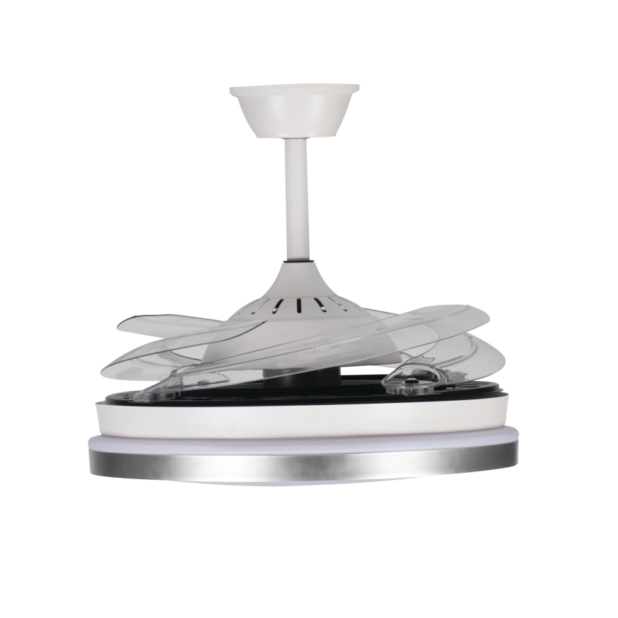 Dimbare LED-plafondlamp met ventilator PLAVE LED/36W/230V 3000-6500K zilver/wit + afstandsbediening
