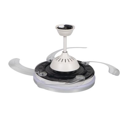 Dimbare LED-plafondlamp met ventilator PLAVE LED/36W/230V 3000-6500K zilver/wit + afstandsbediening