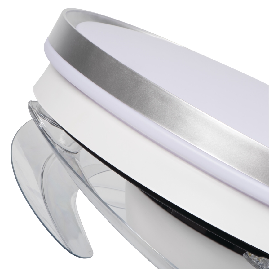Dimbare LED-plafondlamp met ventilator PLAVE LED/36W/230V 3000-6500K zilver/wit + afstandsbediening