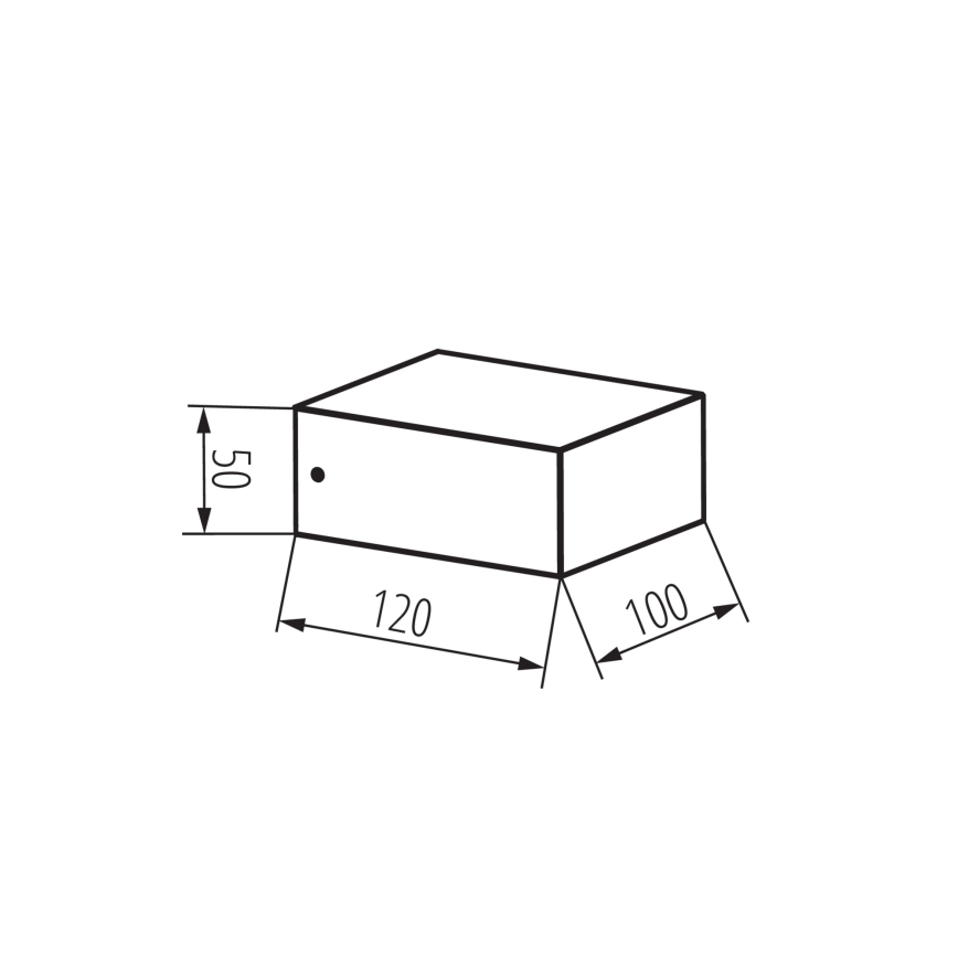 Buitenmuurlamp LEGINO 1xGX53/11W/230V 80 cm IP65 antraciet