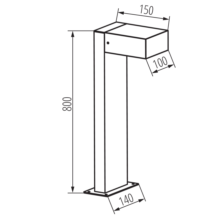 Buitenlamp LEGINO 1xGX53/11W/230V 80 cm IP65 antraciet