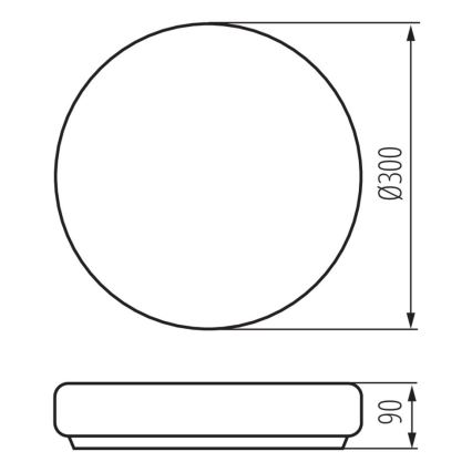 Kanlux 8812 - Badkamer plafondlamp PERAZ 1xE27/60W/230V d. 30cm IP44