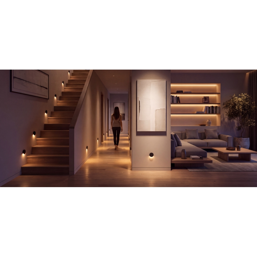 LED trapverlichting MAGNIK LED/1,7W/230V 2700/3300/3900/4600/5700K zwart rond