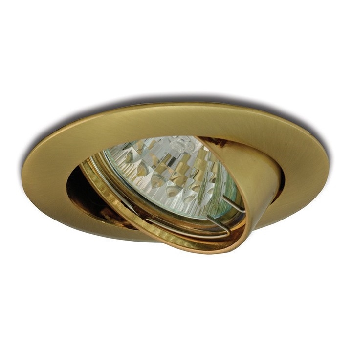 Kantelbare inbouwlamp 1xGU5,3/50W/12V goud