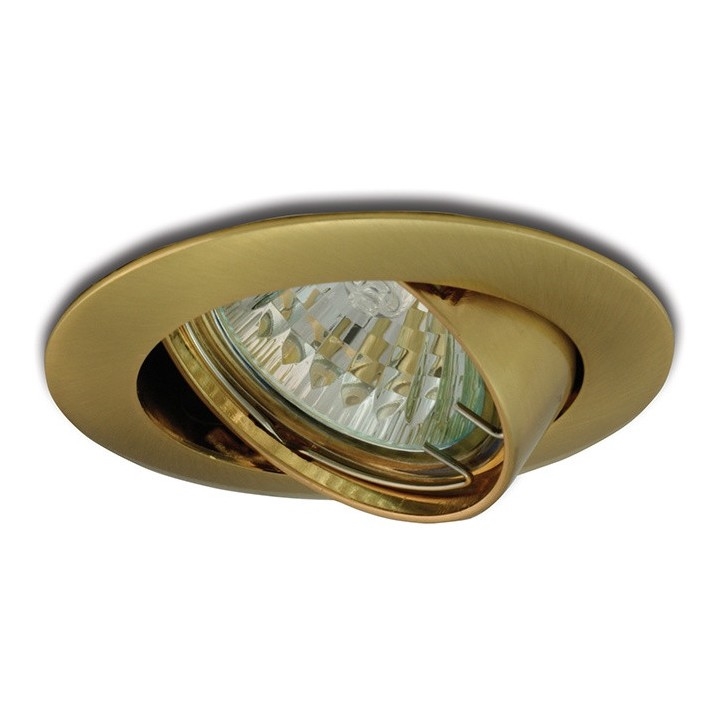 Kantelbare inbouwlamp 1xGU5,3/50W/12V goud