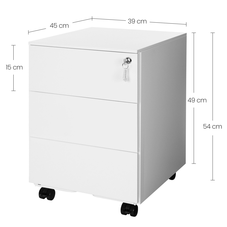 Kantoorladeblok SECURIO wit