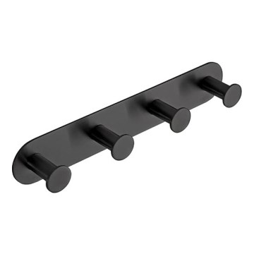 Kapstokhaak 25,5x4,5 cm rvs/zwart