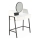 Kaptafel AGNES 120x80 cm wit/zwart