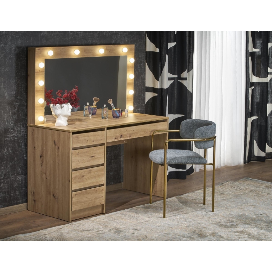 Kaptafel AMORIO 120x55 cm artisan eiken