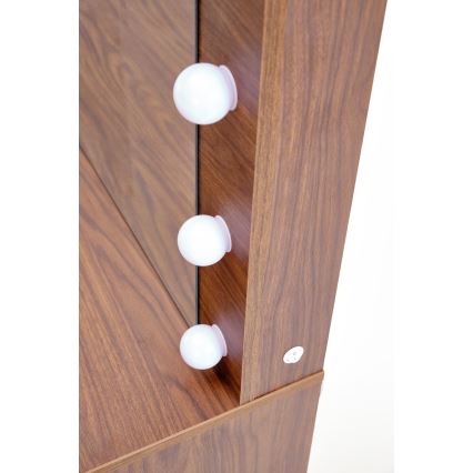 Kaptafel AMORIO 120x55 cm kasjmier/walnoot decor