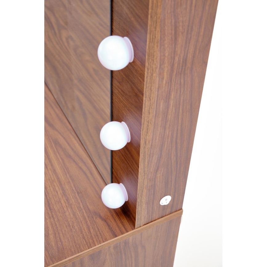 Kaptafel AMORIO 120x55 cm kasjmier/walnoot decor