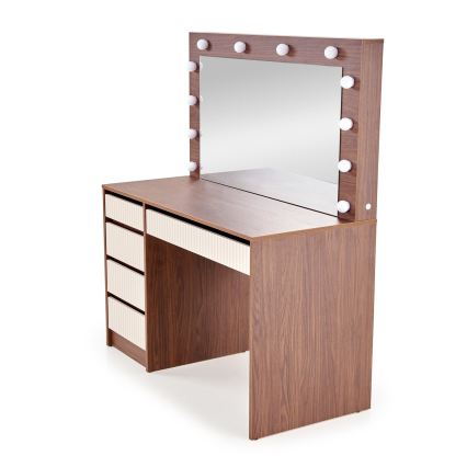 Kaptafel AMORIO 120x55 cm kasjmier/walnoot decor