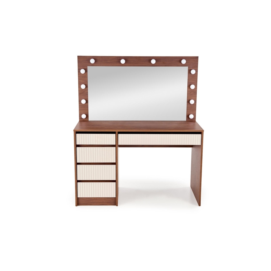 Kaptafel AMORIO 120x55 cm kasjmier/walnoot decor