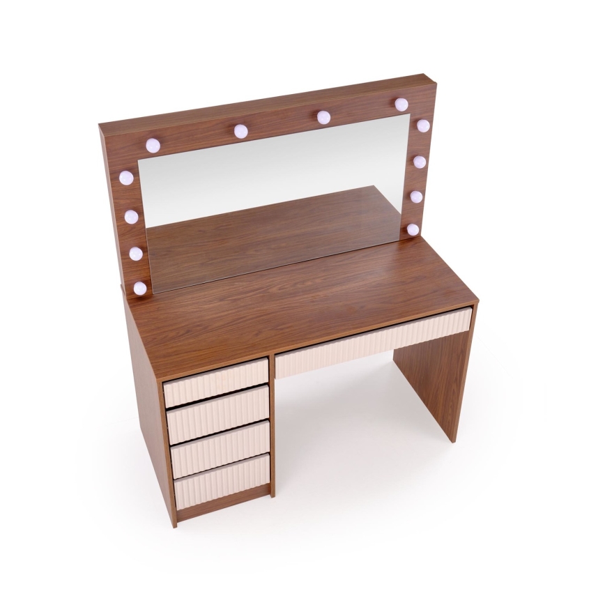 Kaptafel AMORIO 120x55 cm kasjmier/walnoot decor