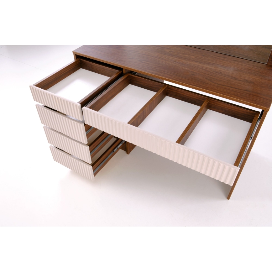 Kaptafel AMORIO kasjmier/walnoot decor