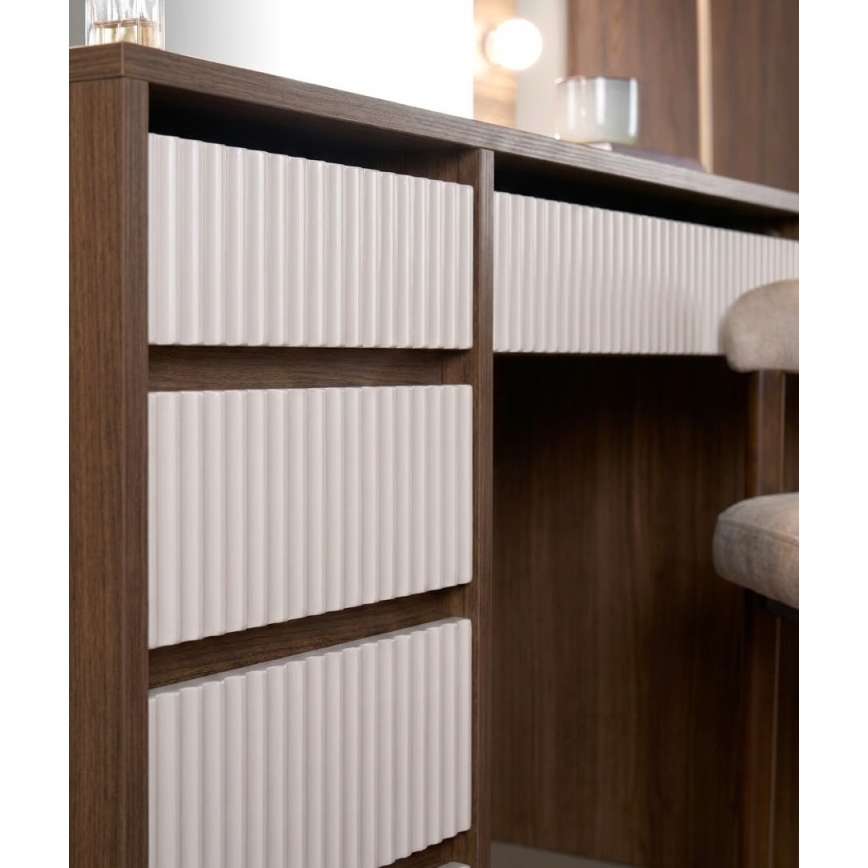 Kaptafel AMORIO kasjmier/walnoot decor