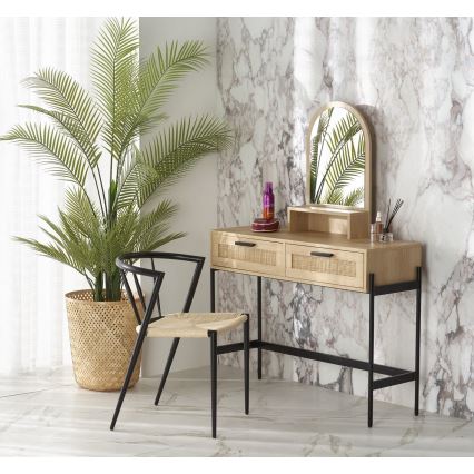 Kaptafel CARMEN 136x104 cm beige/zwart