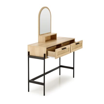 Kaptafel CARMEN 136x104 cm beige/zwart
