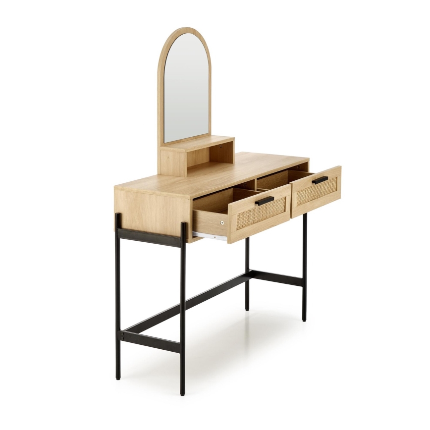Kaptafel CARMEN 136x104 cm beige/zwart
