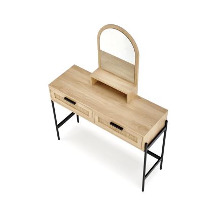 Kaptafel CARMEN 136x104 cm beige/zwart