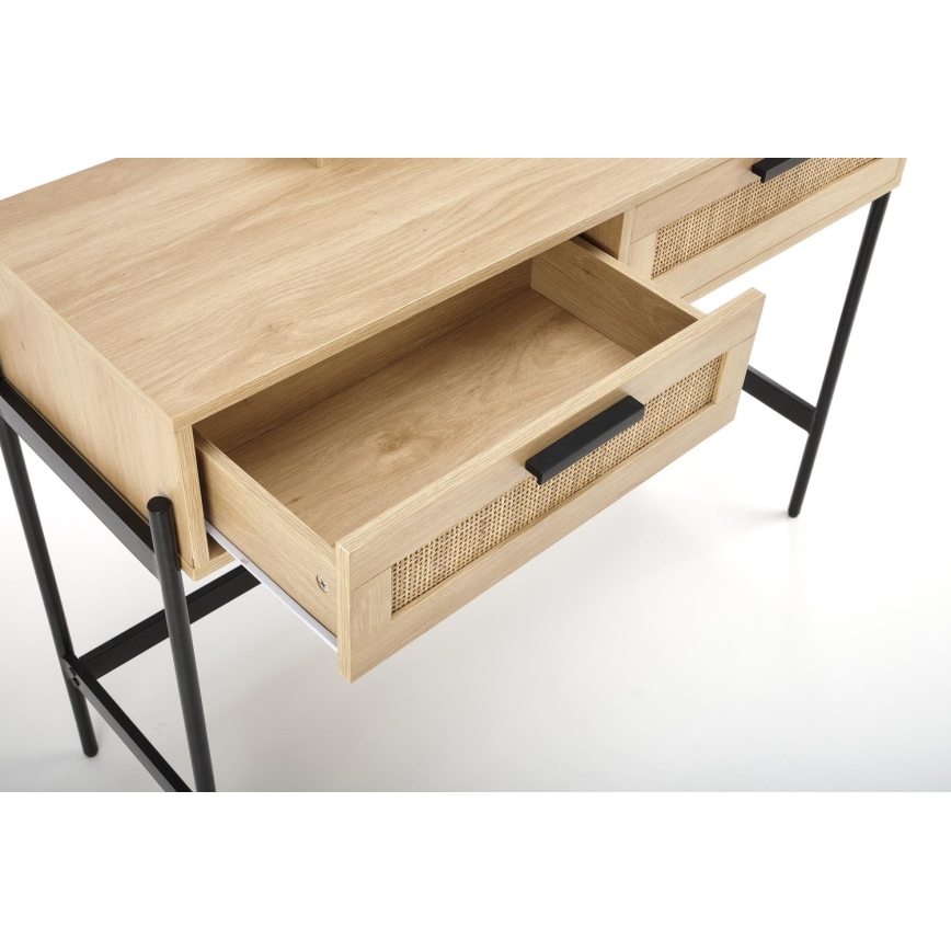Kaptafel CARMEN 136x104 cm beige/zwart