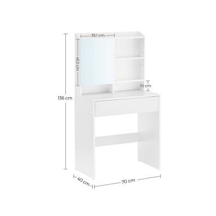 Kaptafel FREYA wit